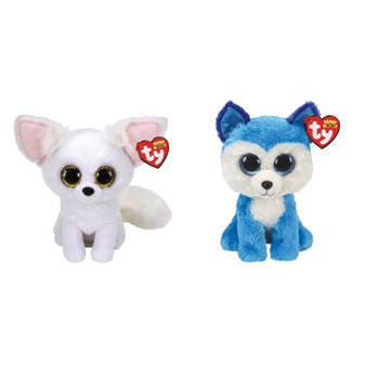 Ty - Knuffel - Beanie Boo's - Phoenix Fox & Prince Husky