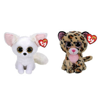 Ty - Knuffel - Beanie Boo's - Phoenix Fox & Livvie Leopard