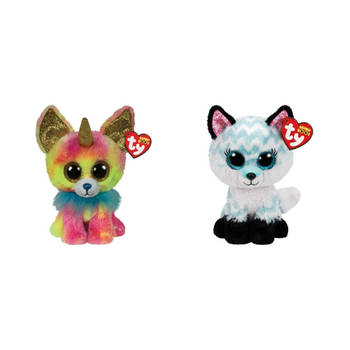 Ty - Knuffel - Beanie Boo's - Yips Chihuahua & Atlas Fox