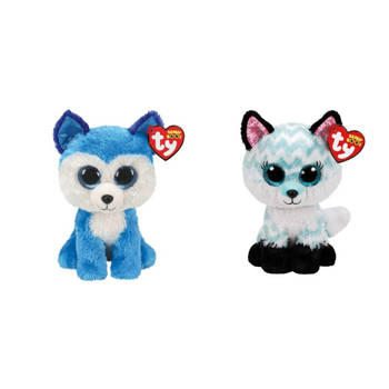 Ty - Knuffel - Beanie Boo's - Prince Husky & Atlas Fox