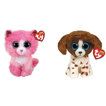 Ty - Knuffel - Beanie Boo's - Reagan Cat & Muddles Dog