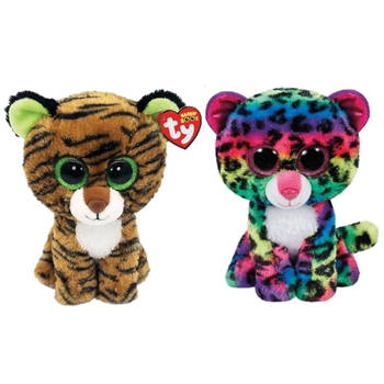 Ty - Knuffel - Beanie Boo's - Tiggy Tiger & Dotty Leopard