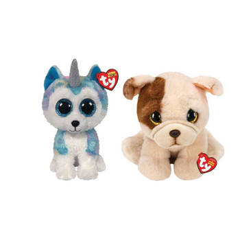 Ty - Knuffel - Beanie Buddy - Helena Husky & Houghie Dog