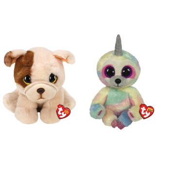 Ty - Knuffel - Beanie Buddy - Houghie Dog & Cooper Sloth