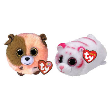 Ty - Knuffel - Teeny Puffies - Mandarin Dog & Tabor Tiger