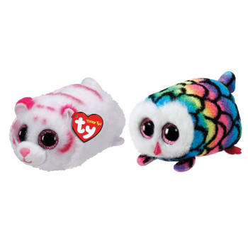 Ty - Knuffel - Teeny Ty's - Tabor Tiger & Hootie Owl