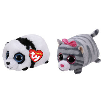 Ty - Knuffel - Teeny Ty's - Bamboo Panda & Cassie Mouse
