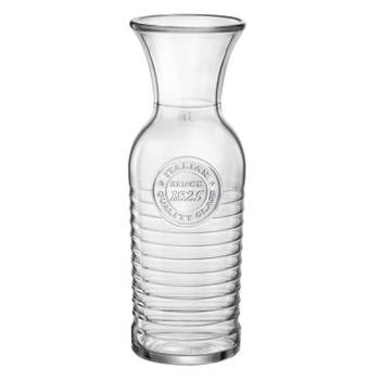Glazen waterkan/karaf 1 liter - Karaffen