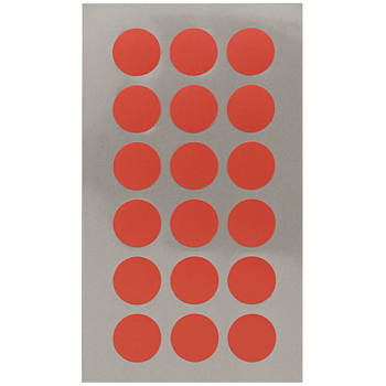 72x Stippen stickers rood 15 mm - Stickers