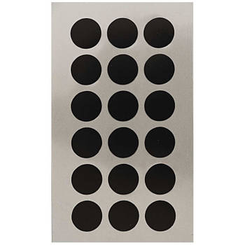 72x Stippen stickers zwart 15 mm - Stickers
