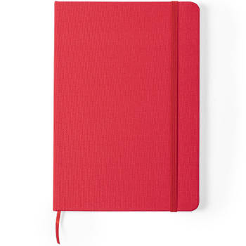 Luxe schriftje/notitieboekje rood met elastiek A5 formaat - Schriften