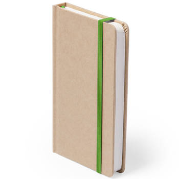 Luxe schriftje/notitieboekje groen met elastiek A5 formaat - Schriften