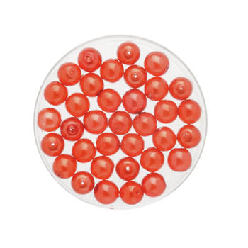 50x stuks sieraden maken Boheemse glaskralen in het transparant rood van 6 mm - Hobbykralen