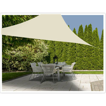 Pro Garden Schaduwdoek/zonnescherm - polyester - gebroken wit - 3 x 3 x 3 meter - Schaduwdoeken