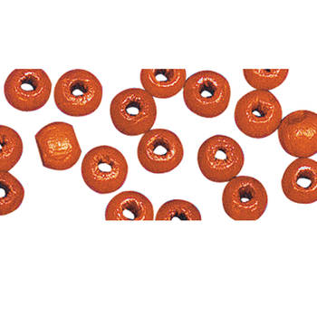 Armbandjes rijgen 230 oranje houten kralen - Hobbykralen