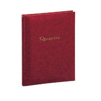 Rood receptiealbum gastenboek garen gebonden 48 paginas 205 x 260 mm - Gastenboeken