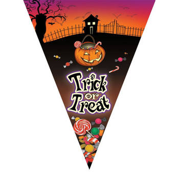 Halloween thema vlaggetjes slinger/vlaggenlijn van 5 meter - Vlaggenlijnen