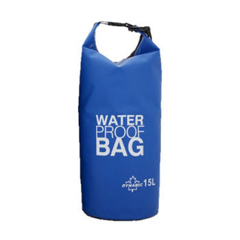 Waterdichte duffel bag/plunjezak 15 liter blauw - Reistas (volwassen)