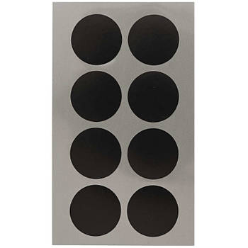 32x Stippen stickers zwart 25 mm - Stickers