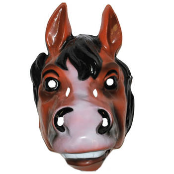 Paarden masker bruin voor volwassenen - Verkleedmaskers