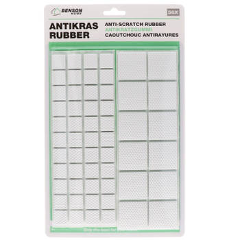 Antikras rubber 56-delig wit - Meubelviltjes
