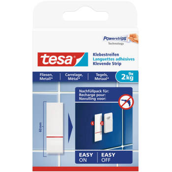 Tesa Powerstrips tegels en metaal 9 stuks - Tape (klussen)