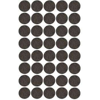 40x Zwarte meubelviltjes/antislip stickers 2,6 cm - Meubelviltjes