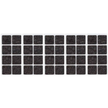 40x Zwarte meubelviltjes/antislip stickers 2,5 cm - Meubelviltjes
