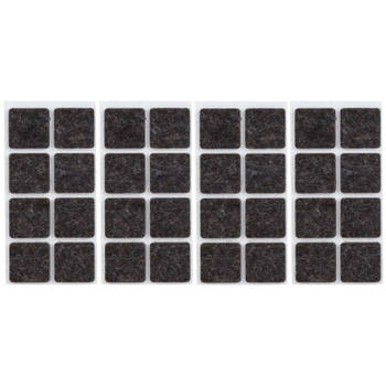 32x Zwarte meubelviltjes/antislip stickers 2,5 cm - Meubelviltjes