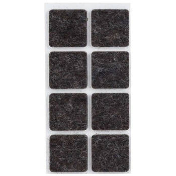 48x Zwarte meubelviltjes/antislip stickers 2,5 cm - Meubelviltjes
