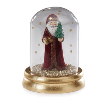 Sneeuwbol/snowglobe met kerstman 10,5 cm kerstversiering - Sneeuwbollen