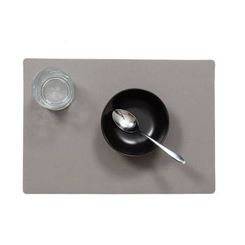 Stevige luxe Tafel placemats Plain taupe 30 x 43 cm - Placemats