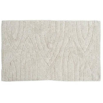 Items Badmat - creme wit - zacht microfiber - 80 x 50 cm - Badmatjes