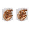 24x stuks glazen dennenappels kersthangers oranje (autumn sunset) 6 cm mat/glans - Kersthangers