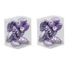 24x stuks glazen dennenappels kersthangers amethyst paars 6 cm mat/glans - Kersthangers