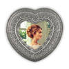 Kunststof fotolijst hart zilver barok geschikt voor een foto van 8 x 8 cm - Fotolijsten