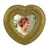 Kunststof fotolijst hart goud barok geschikt voor een foto van 8 x 8 cm - Fotolijsten