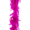 Carnaval verkleed veren Boa kleur fuchsia roze met zilver 2 meter - Verkleed boa