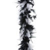 Boa kerstslinger - zwart/wit - 200 cm - kerstslingers - Kerstslingers