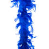 Carnaval verkleed veren Boa kleur blauw 2 meter - Verkleed boa