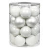 40x stuks glazen kerstballen elegant wit mix 6 cm glans en mat - Kerstbal