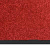 The Living Store Deurmat - 40 x 60 cm - Rood - 100% PP - Velours oppervlak