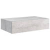 The Living Store Zwevend Schap Metropolitan - 40 x 23.5 x 10 cm - Betongrijs