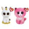 Ty - Knuffel - Beanie Boo's - Pegasus Unicorn & Reagan Cat