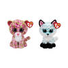 Ty - Knuffel - Beanie Boo's - Lainey Leopard & Atlas Fox