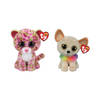 Ty - Knuffel - Beanie Boo's - Lainey Leopard & Chewey Chihuahua