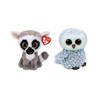 Ty - Knuffel - Beanie Boo's - Linus Lemur & Owlette Owl