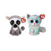 Ty - Knuffel - Beanie Boo's - Linus Lemur & Opal Cat