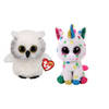 Ty - Knuffel - Beanie Boo's - Ausitin Owl & Harmonie Unicorn