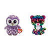 Ty - Knuffel - Beanie Boo's - Moonlight Owl & Dotty Leopard